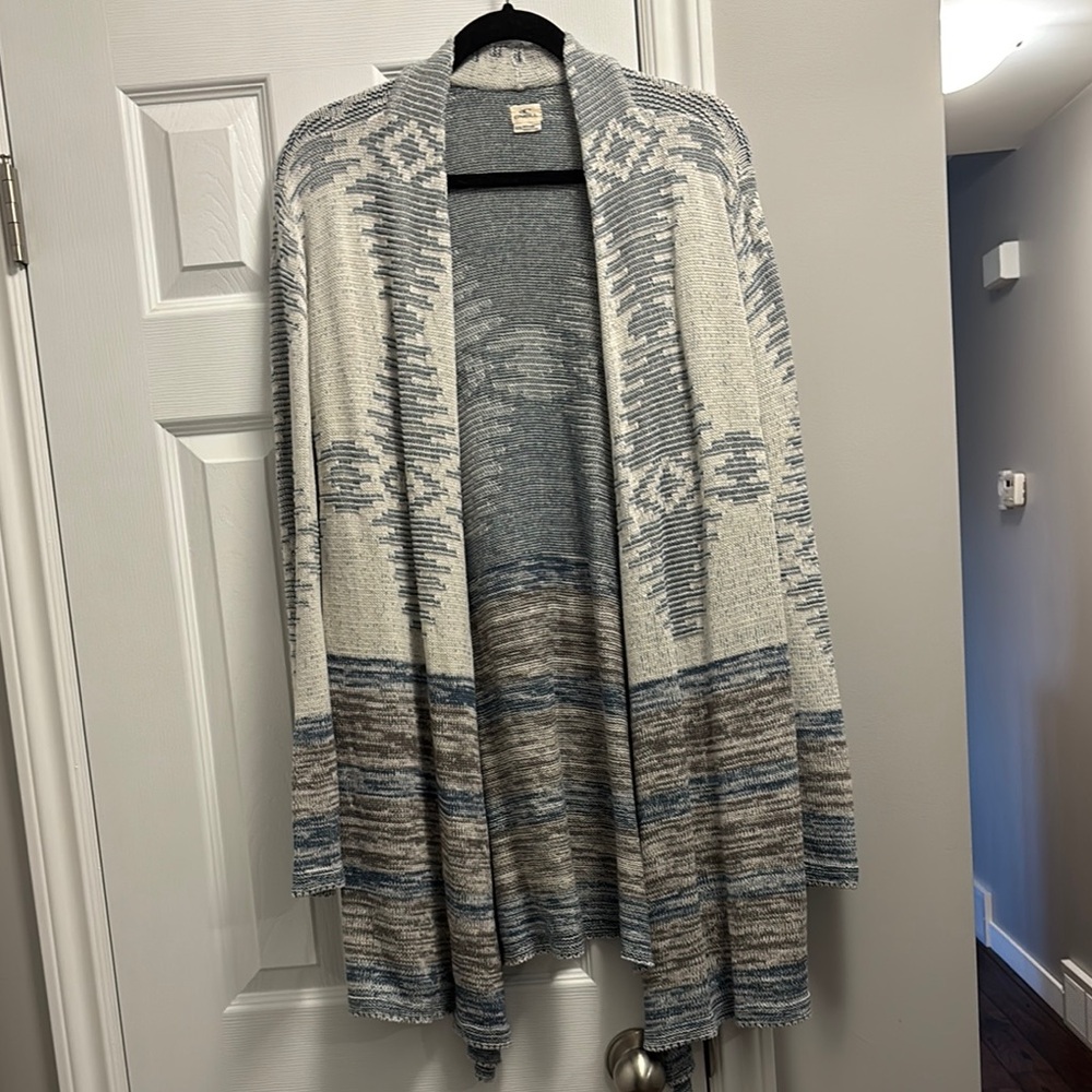 O'Neill Blue and Gray Cardigan Sweater